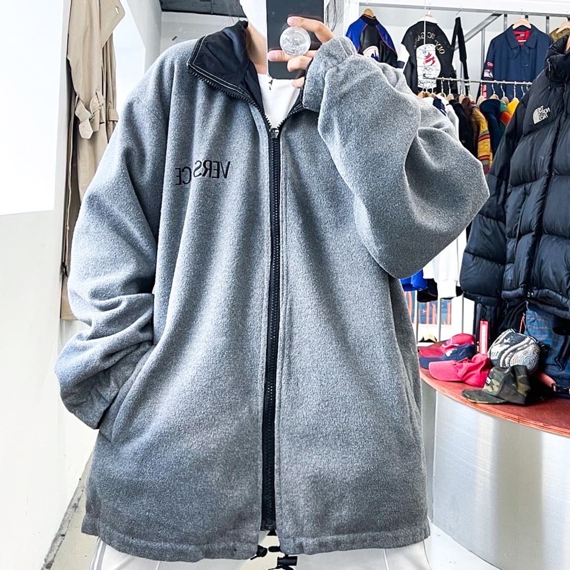 베르사체 90s 메두사 로고 리버시블 플리스 점퍼 상품이미지4