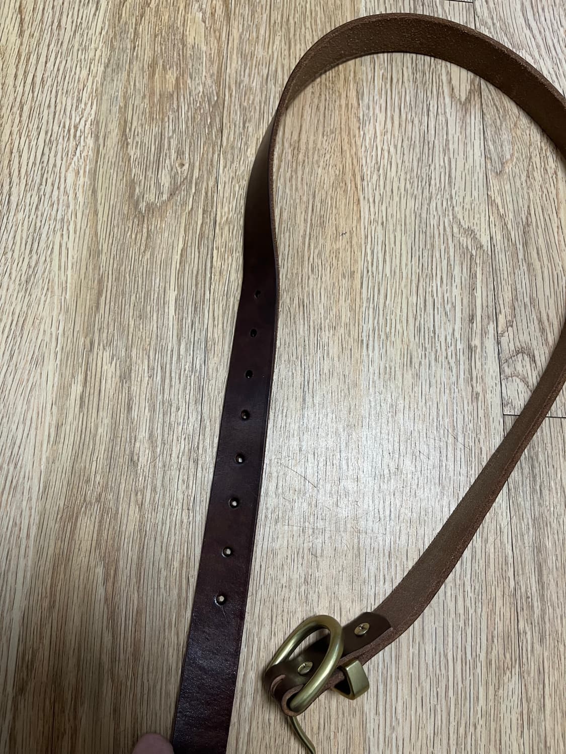 [새상품] 아웃스탠딩 빈티지 베이직 벨트 브라운 상품이미지6