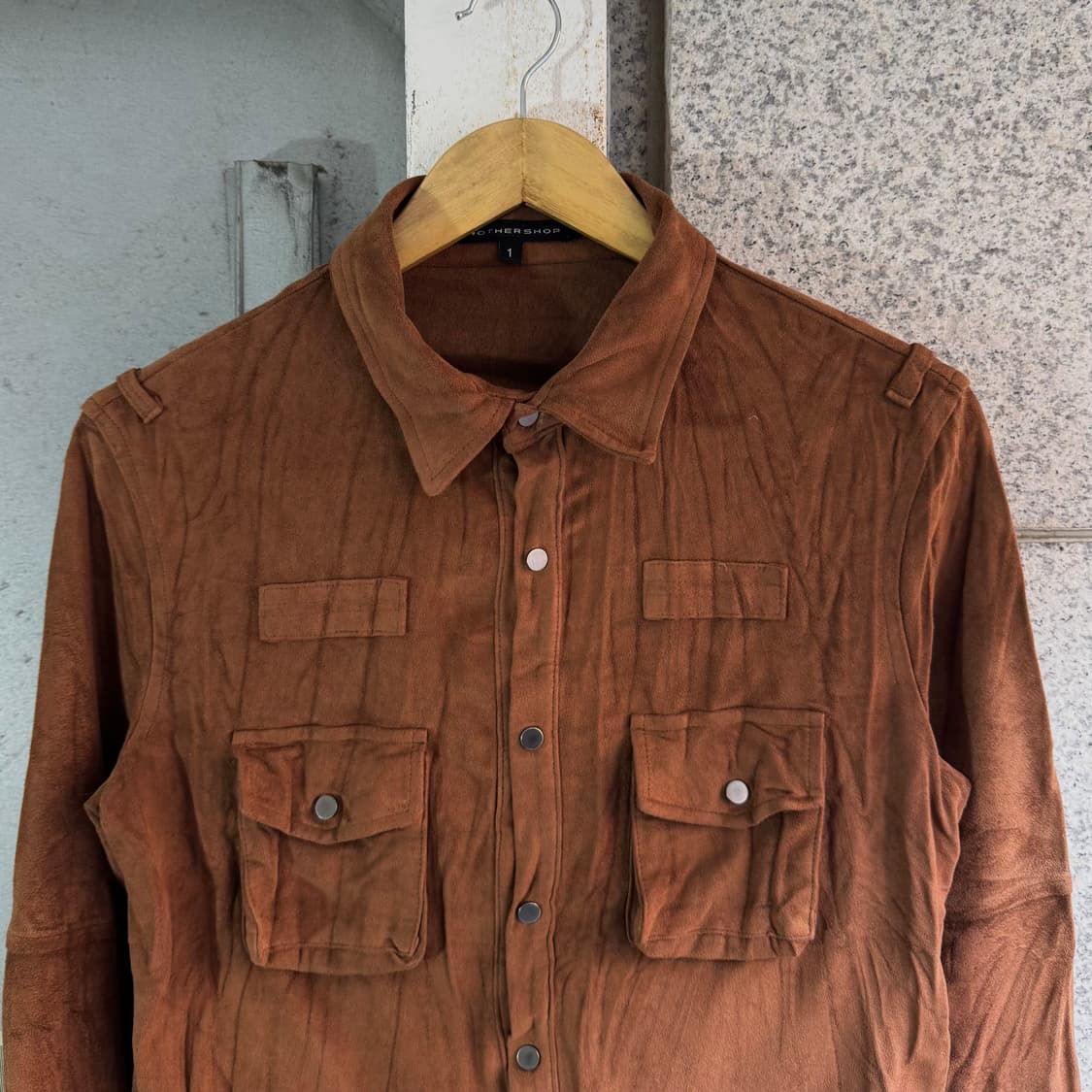 어나더샵 투포켓 웨스턴 스웨이드 셔츠 상품이미지3