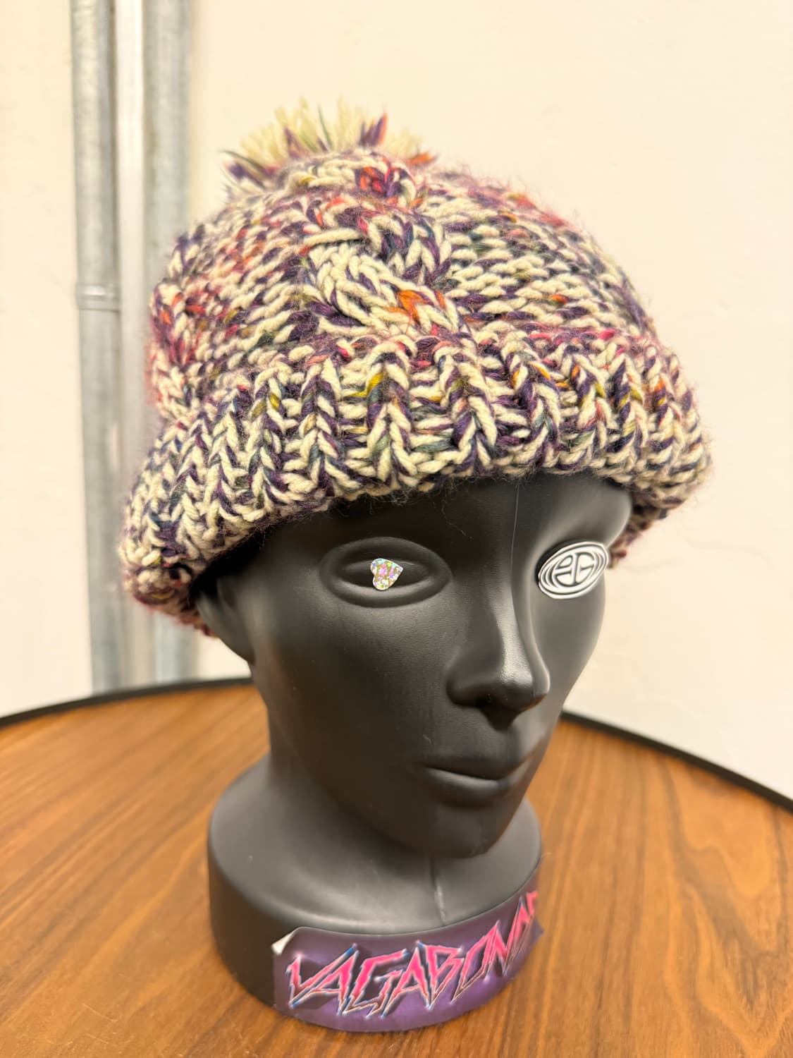 크림 믹스 케이블 폼폼비니 상품이미지3