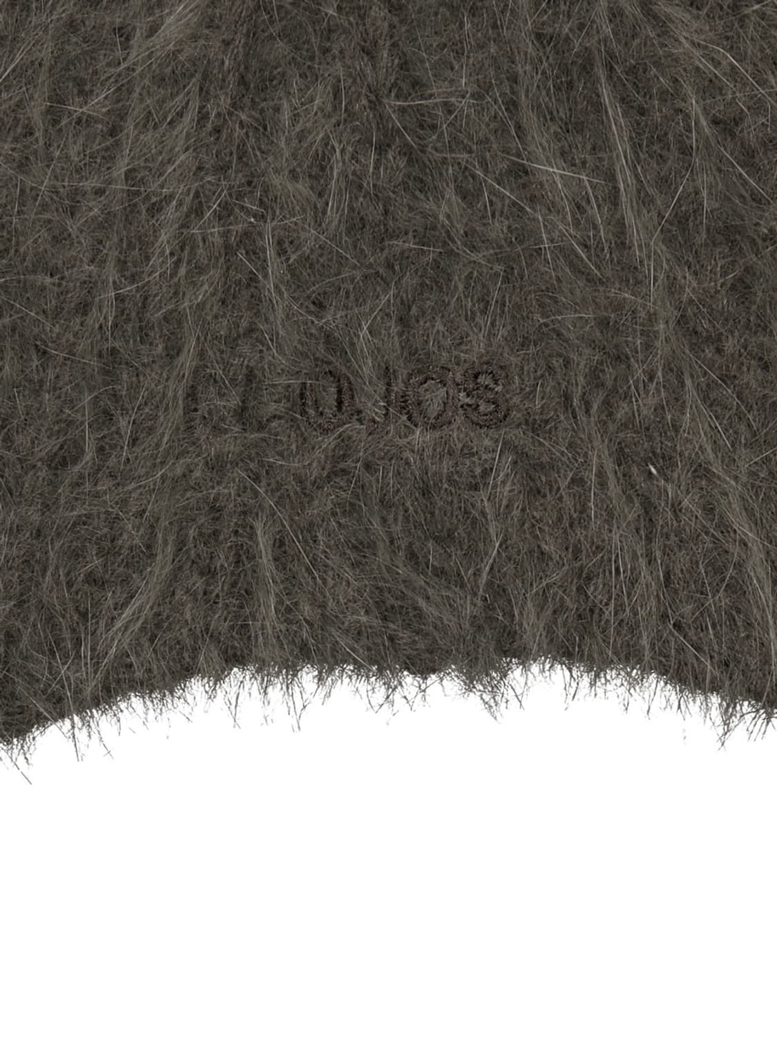 오호스 더블 스트랩 앙고라 비니 스톤브라운 상품이미지4