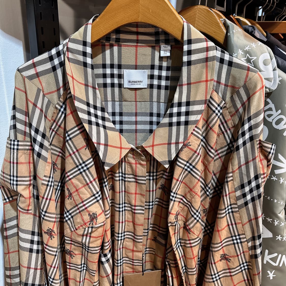 버버리 여성 체크 셔츠 드레스 상품이미지2