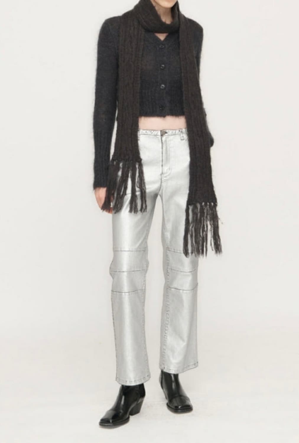 [OPEN YY] Silver Paneled Pants 실버 팬츠 상품이미지4