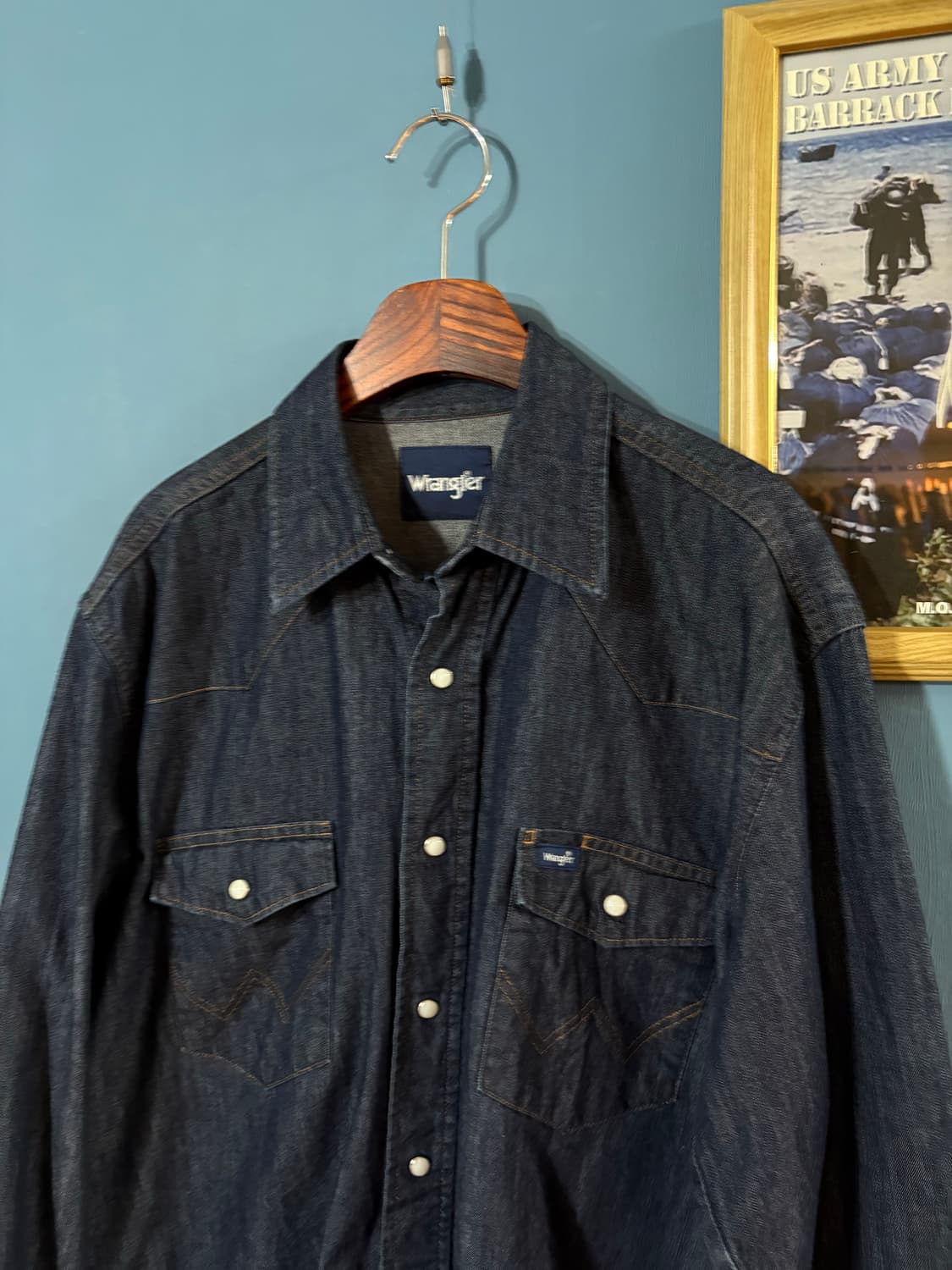 00‘s Wrangler Denim Western Shirt. 상품이미지2