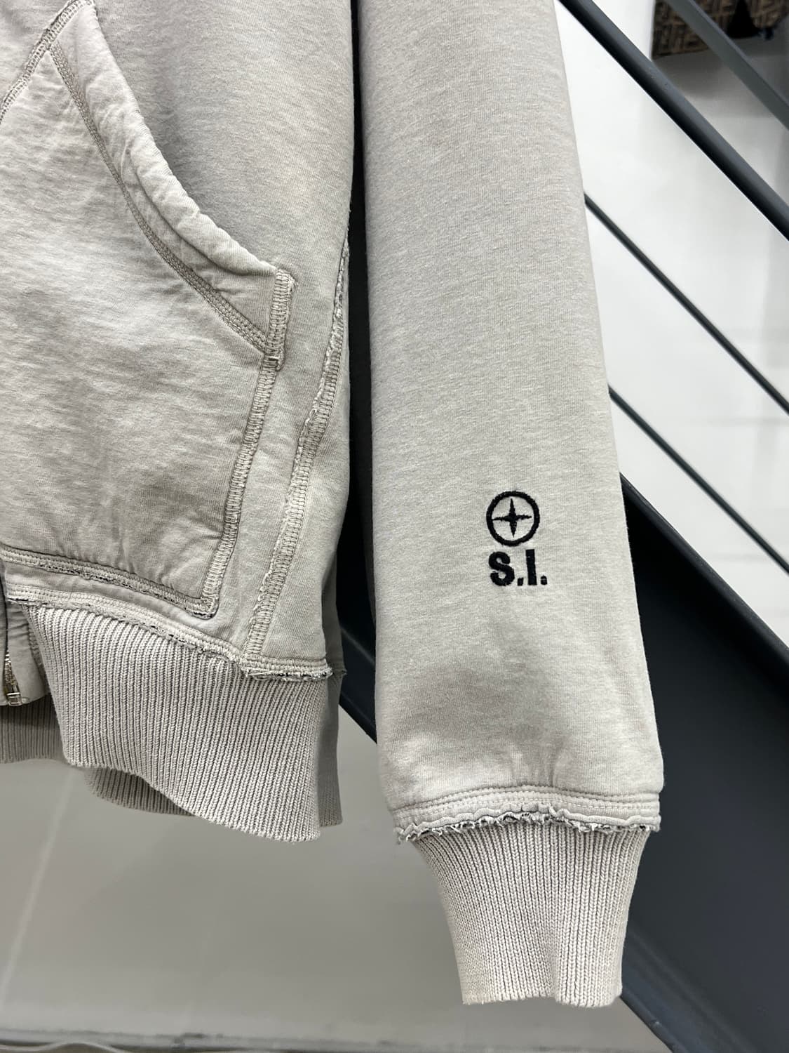 스톤아일랜드 00s 데님즈 라인 보아 후드집업 상품이미지5