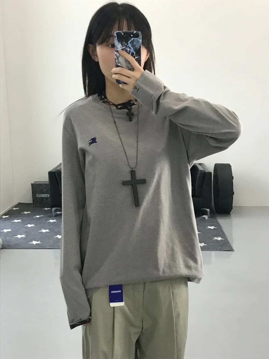 버버리 블랙라벨 베이지 롱 슬리브 상품이미지2
