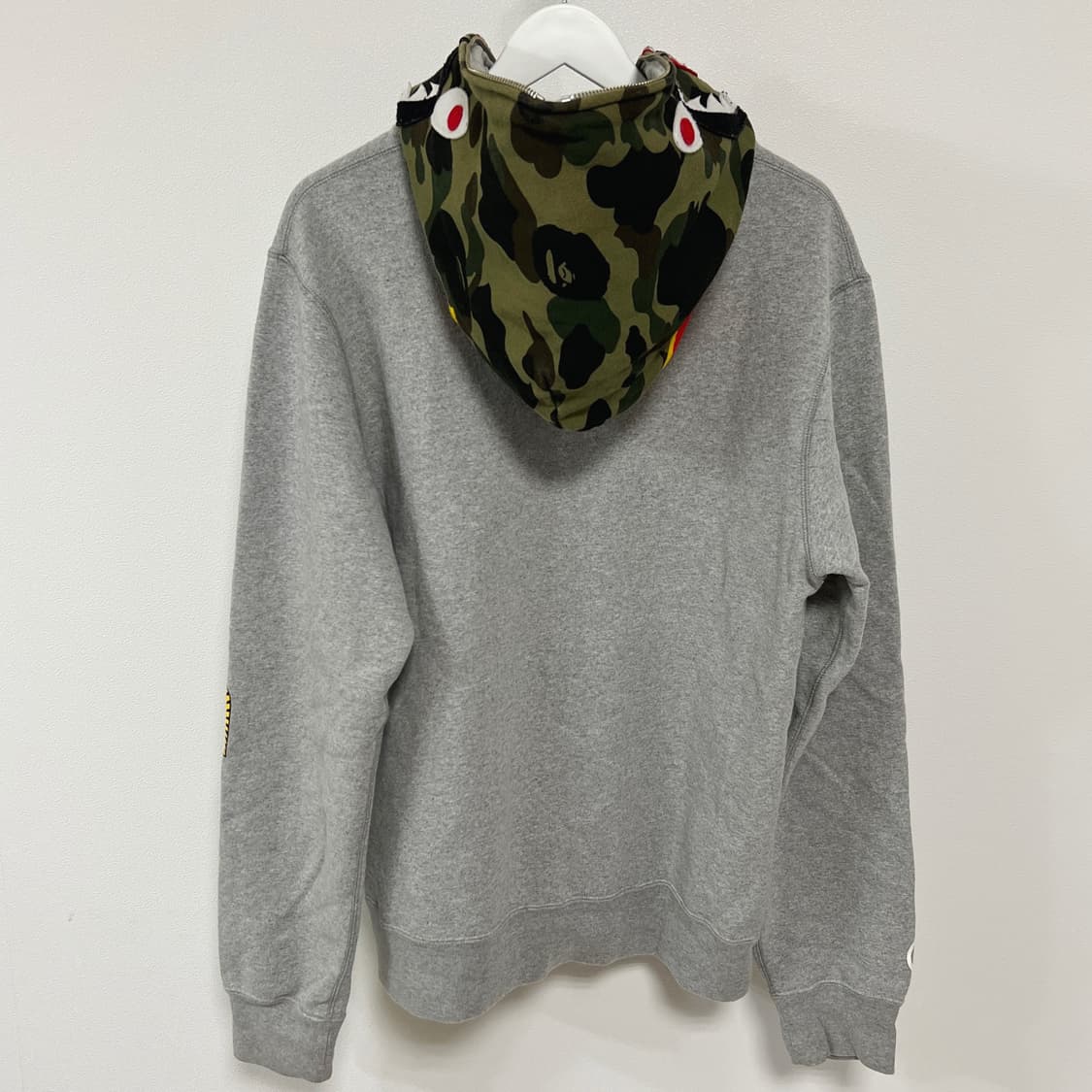 베이프 1st 카모 PONR 샤크 후드집업 그레이 상품이미지3