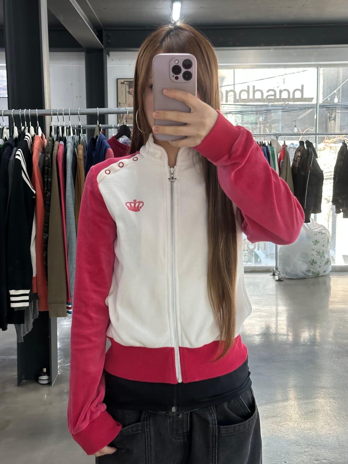 아디다스x미시엘리엇 차이나무드 벨벳져지 흰핑 상품이미지1