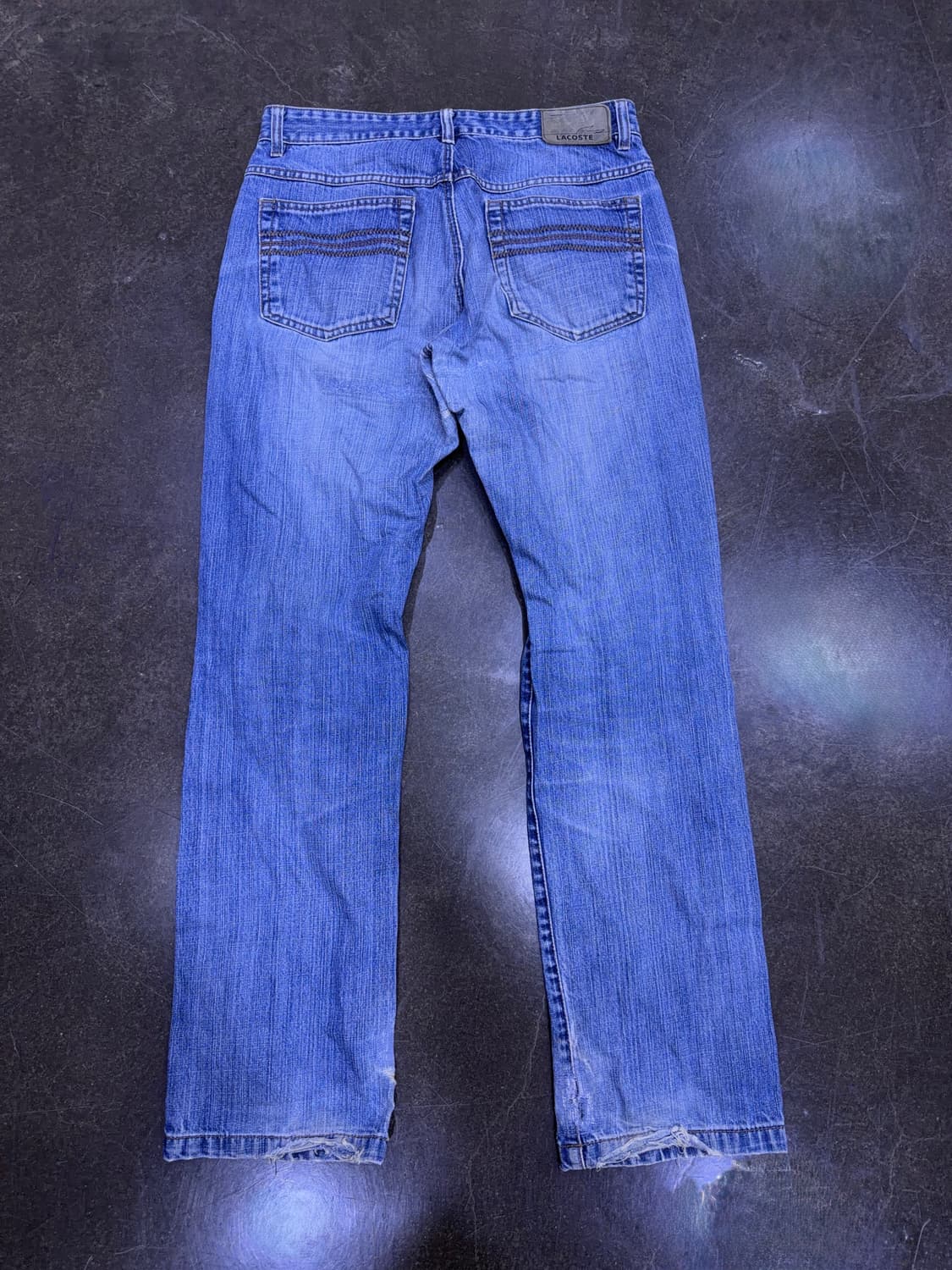 라코스테 빈티지 워싱 중청 레귤러핏 데님팬츠 78(30) 상품이미지2
