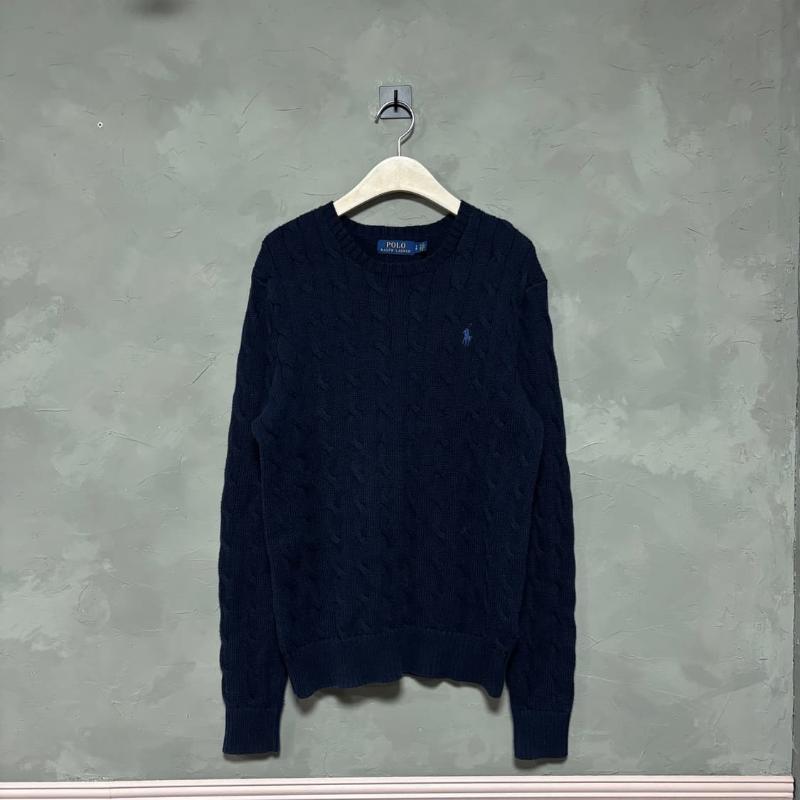 폴로 랄프로렌 신형 꽈배기 니트 네이비 블루 상품이미지1
