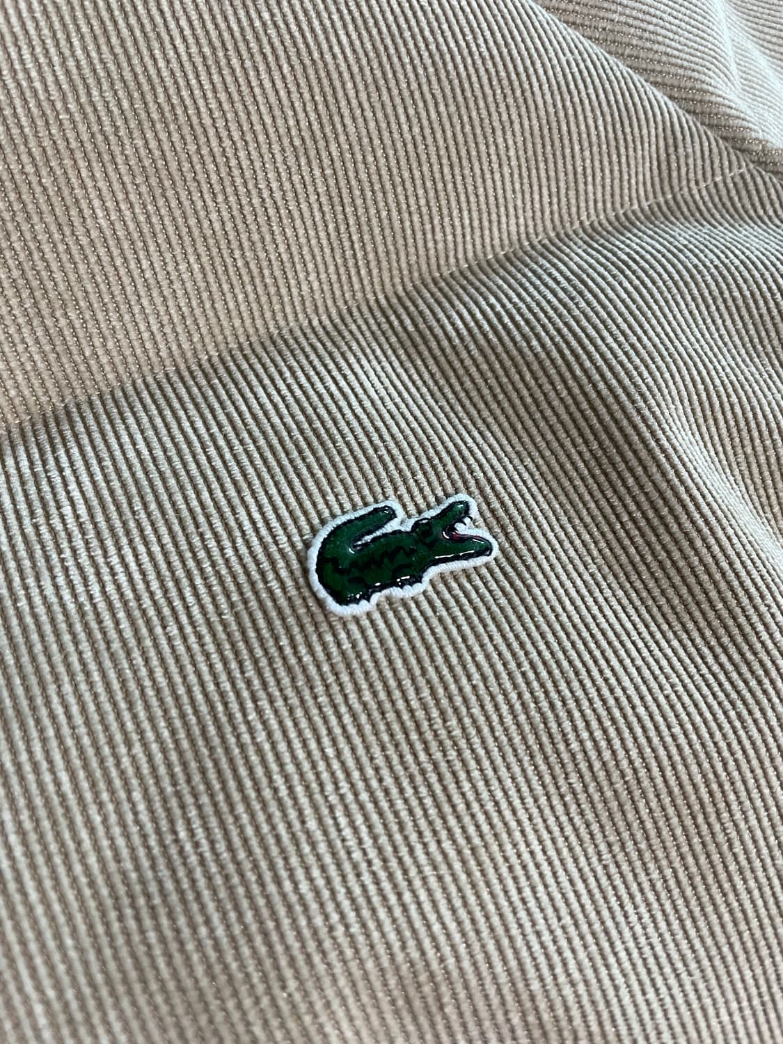 라코스테 코듀로이 크롭 숏 패딩 베이지 아우터 점퍼 상품이미지2