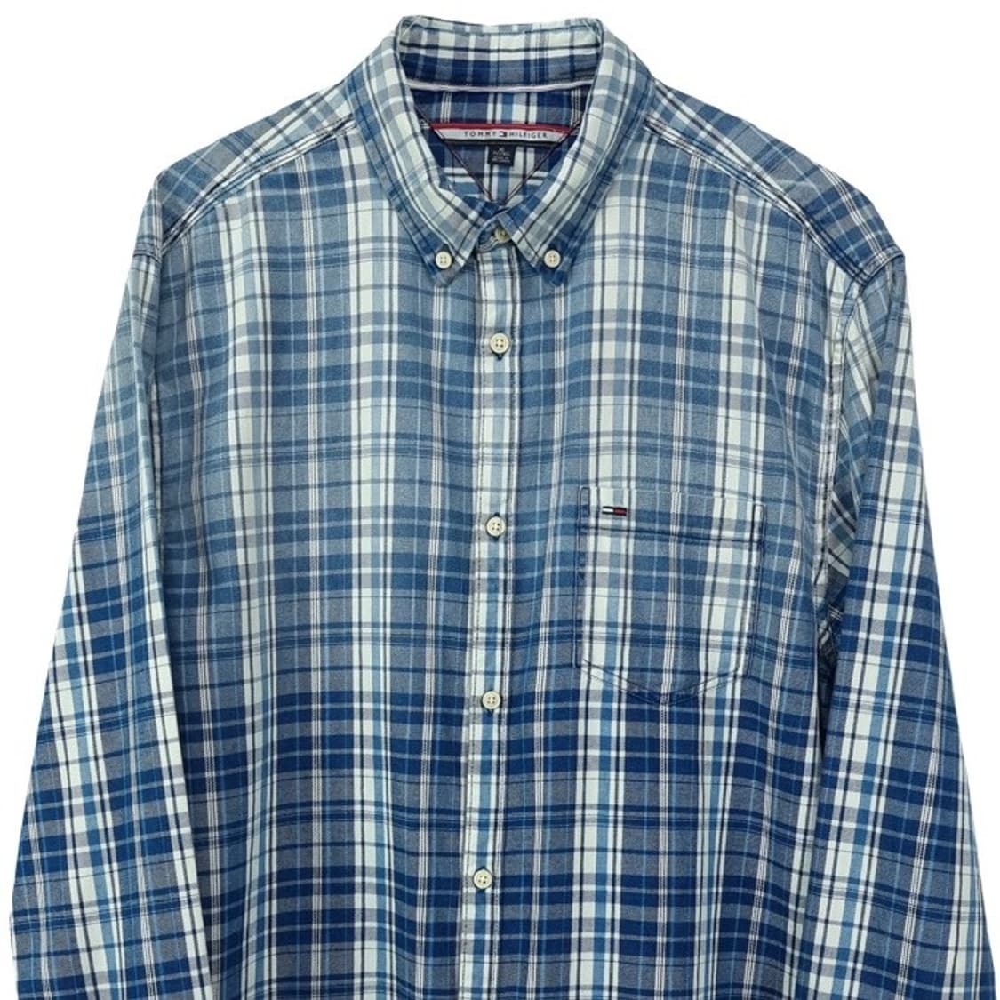 [타미힐피거] 빈티지 그라데이션 워시드 체크 셔츠 M19121 상품이미지4