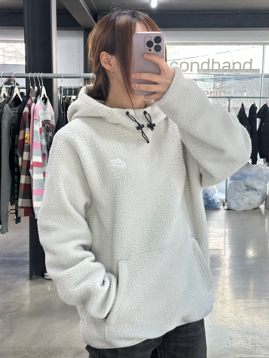 나이키 스우시빅로고 플리스 풀오버후드티 상품이미지2