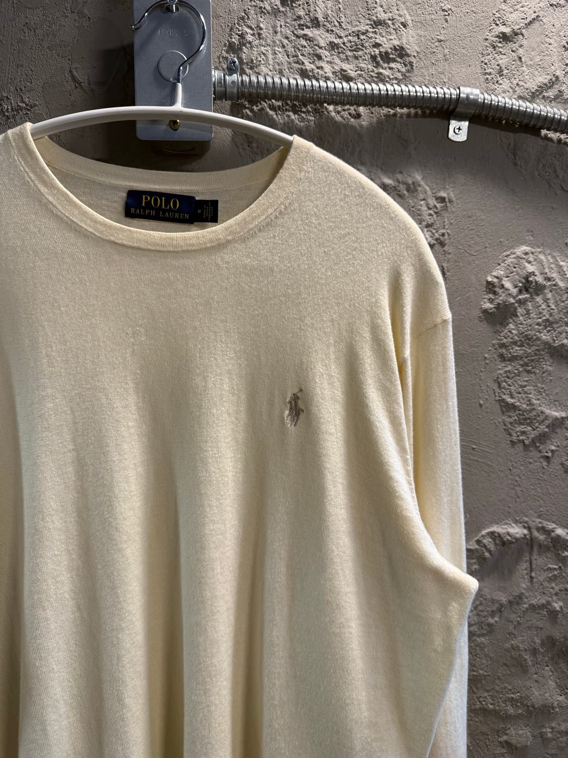 M 폴로 랄프로렌 POLO 코튼 캐시미어 니트 크림 아이보리 상품이미지3