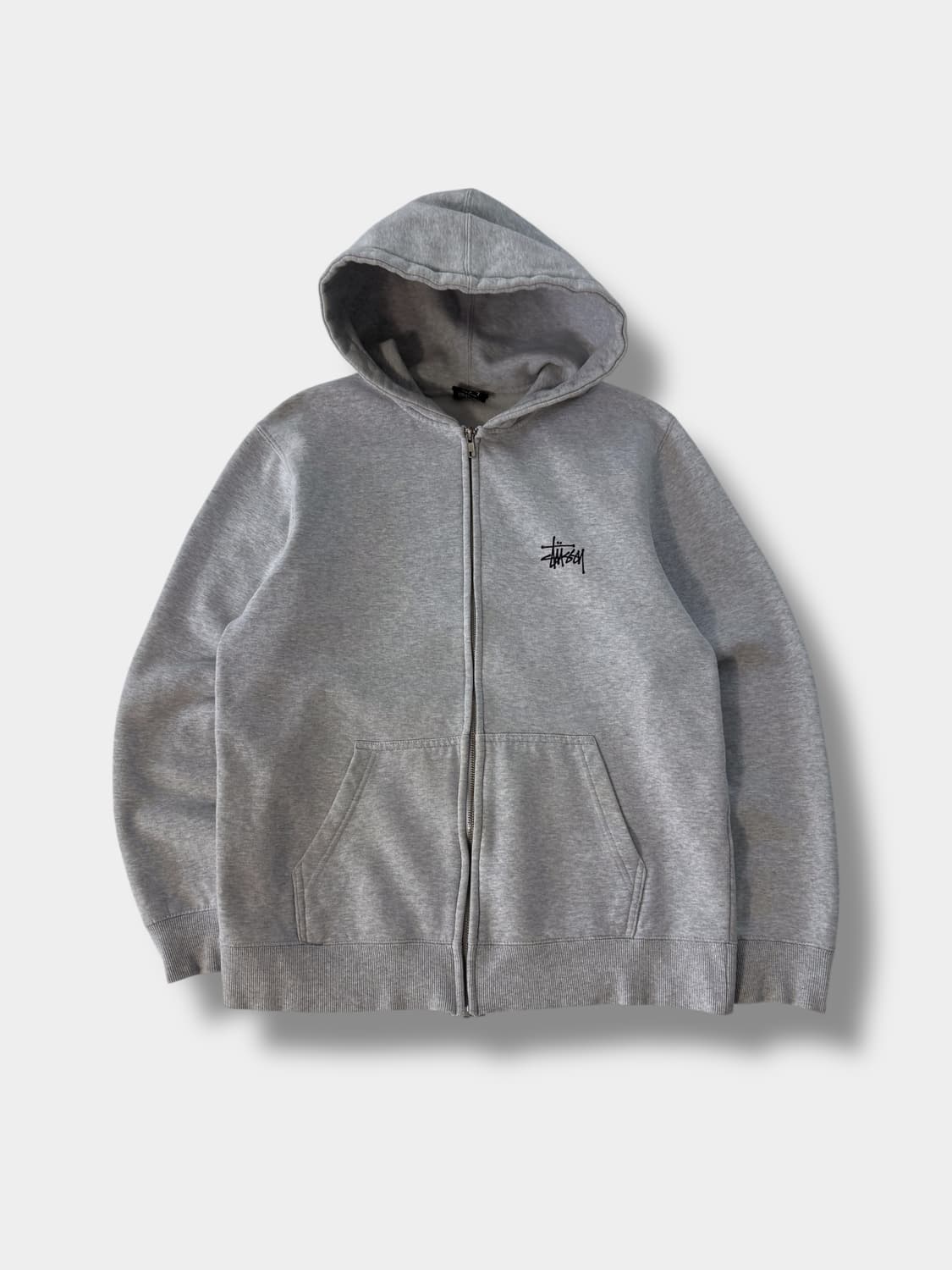 스투시 00‘s 루즈핏 빅스탁로고 애쉬헤더 후드집업 상품이미지1