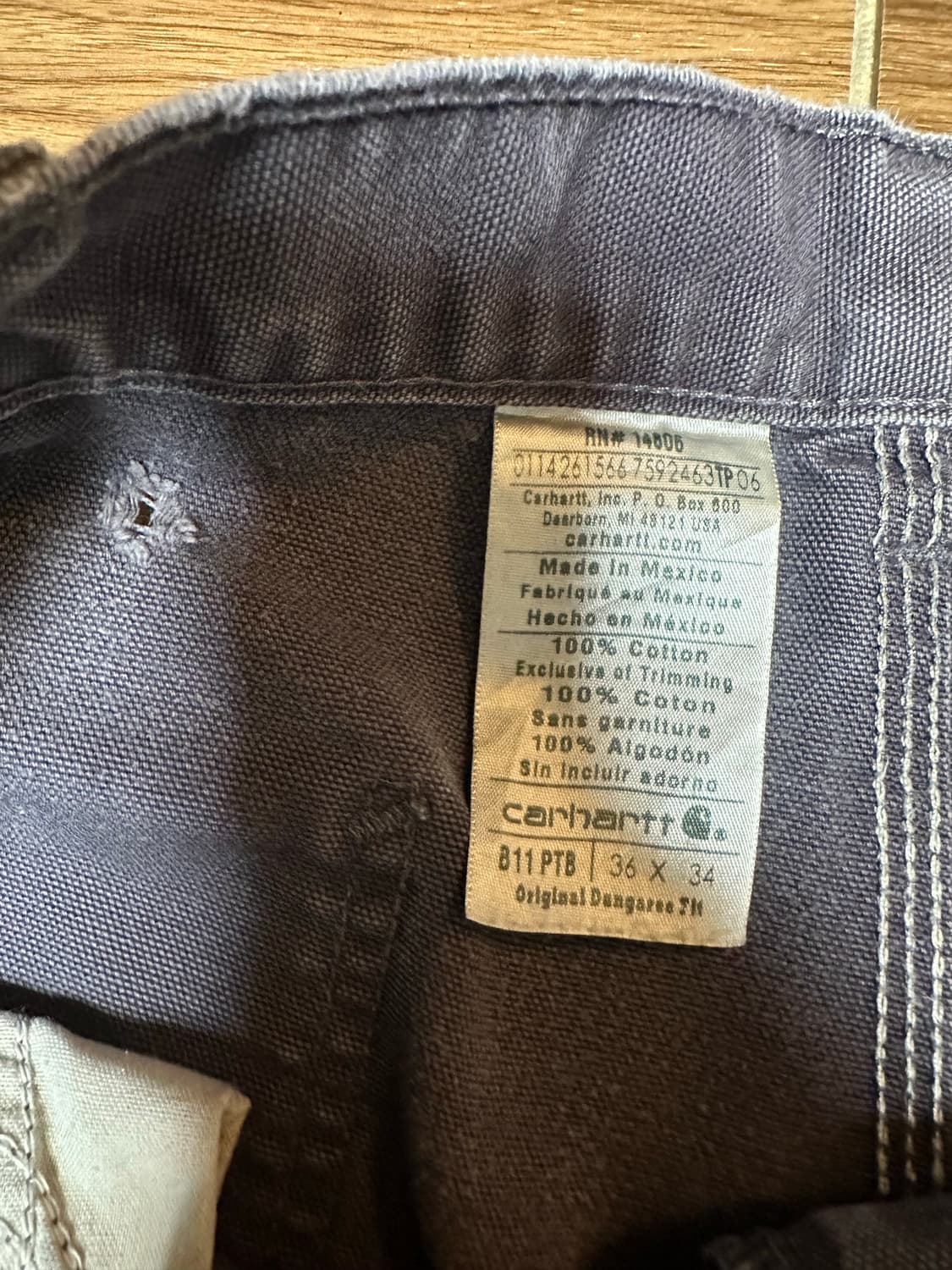 빈티지 칼하트 싱글니 카펜터 워크팬츠 B11 PTB 상품이미지6