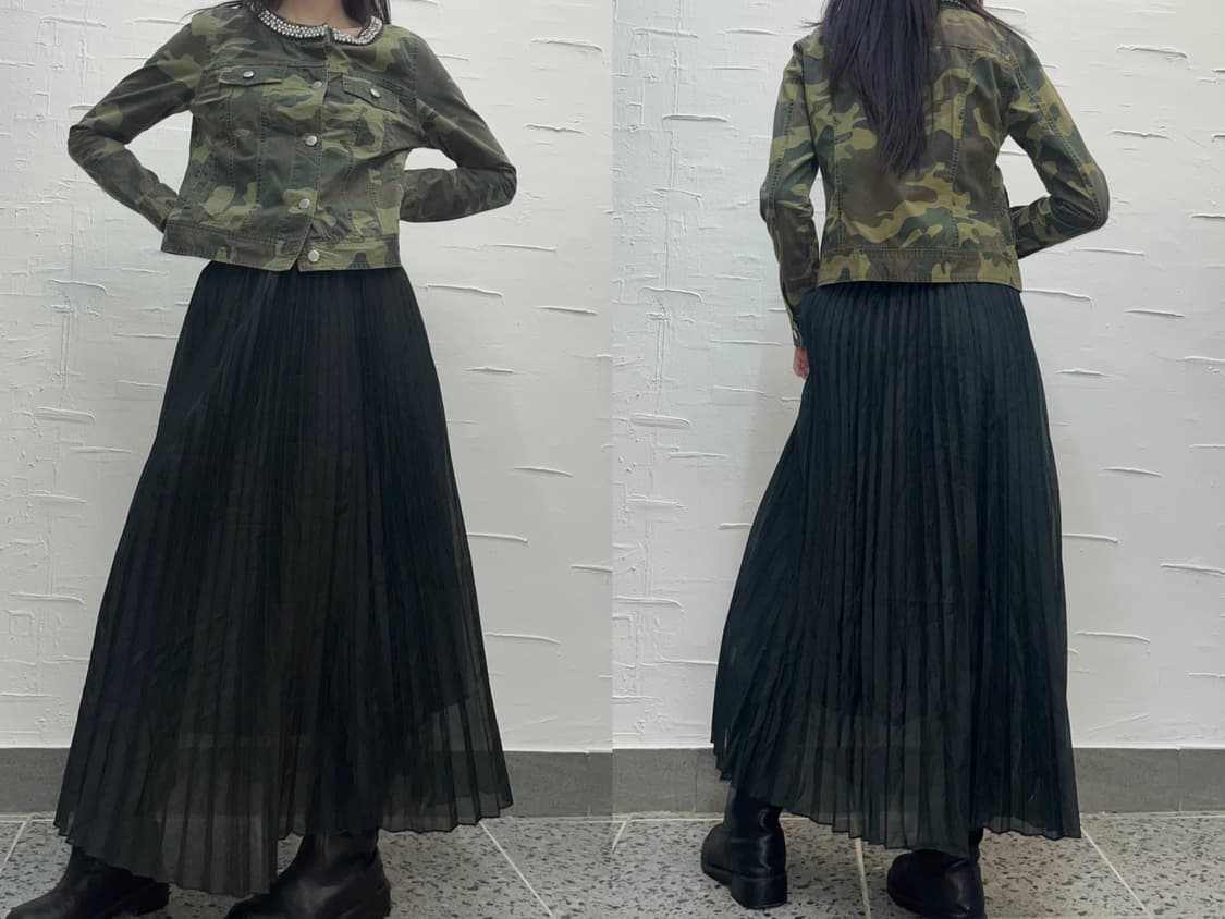 black basic pleats skirt 상품이미지1
