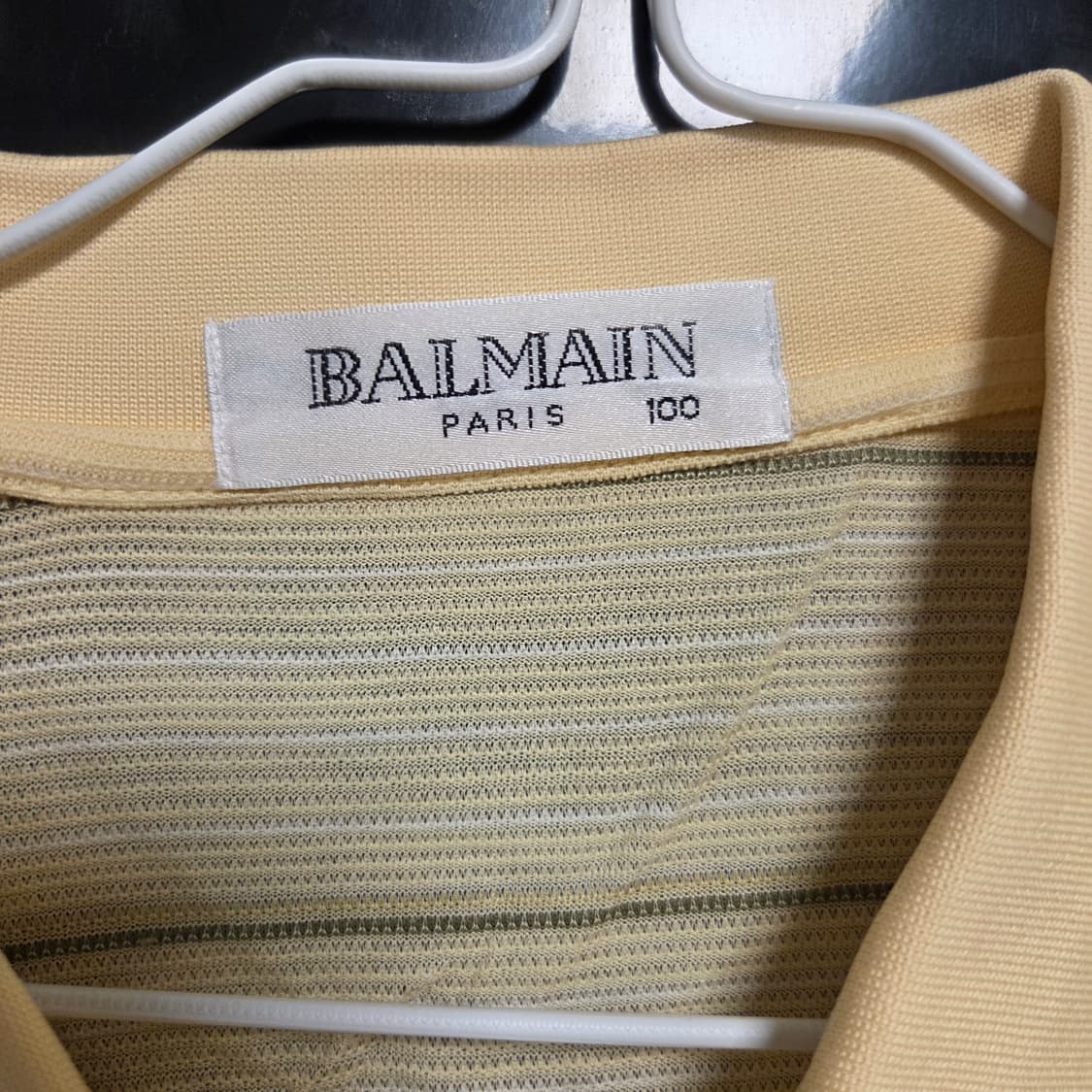 00s Balmain 카라넥 반팔 티셔츠 L(100) 상품이미지3
