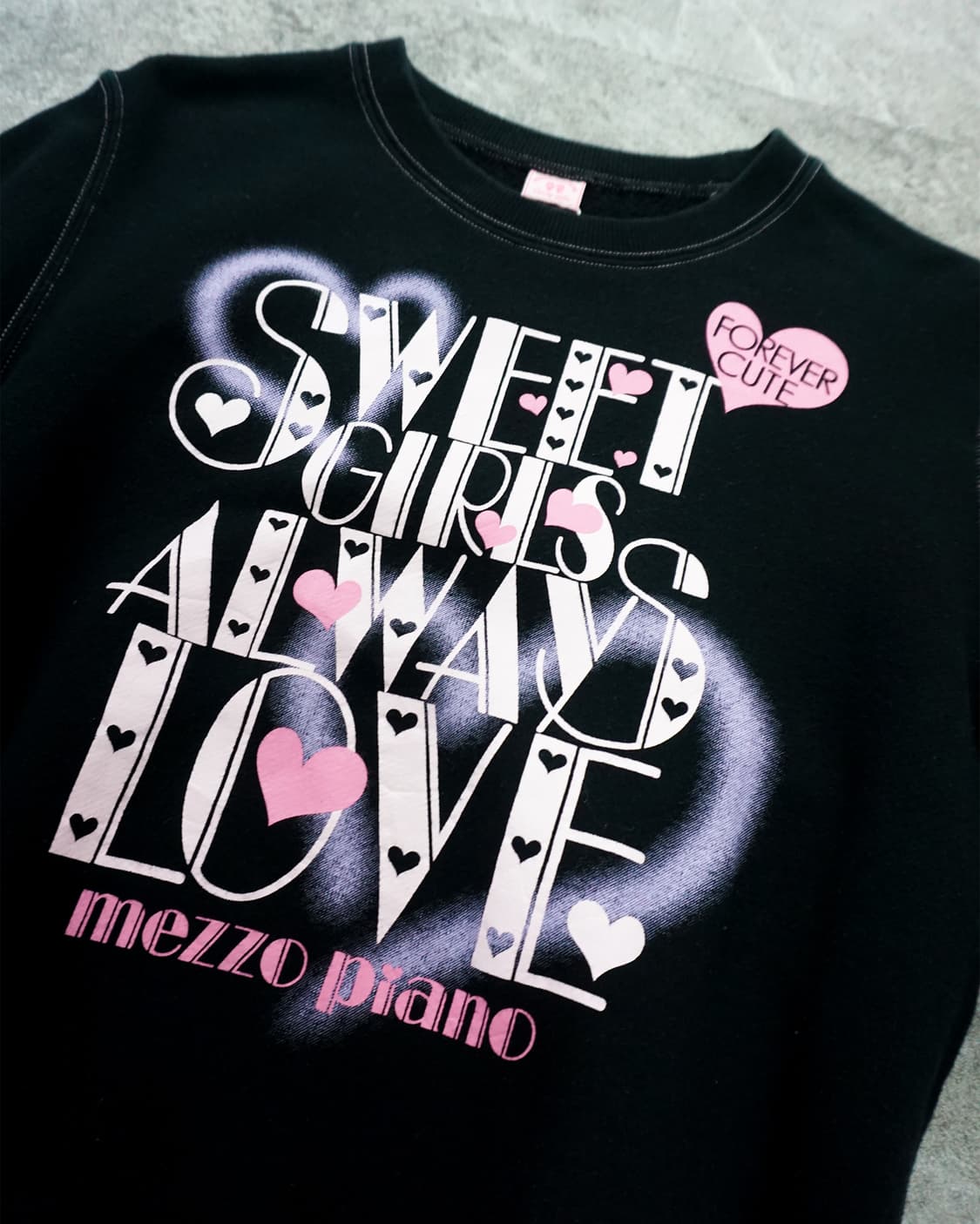 메조피아노 블랙 스웻셔츠 상품이미지2