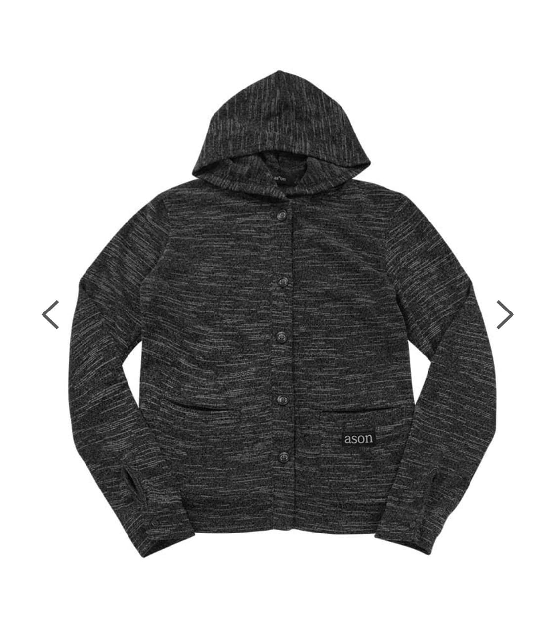 애즈온 SUNDAY HOOD CARDIGAN / CHARCOAL 상품이미지1