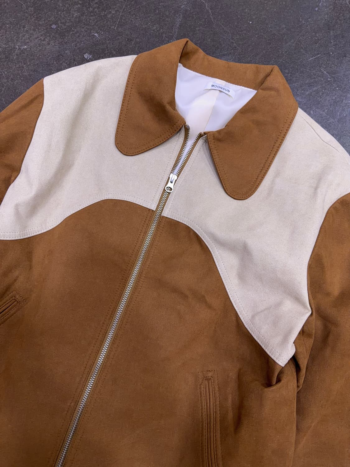 문선 유니섹스 웨스턴 스웨이드 집업 자켓 브라운 상품이미지6