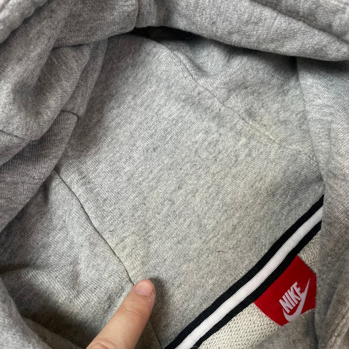 나이키 그레이 레드 스프라이프 빅프린팅로고 그레이 후드티 XXL 상품이미지6