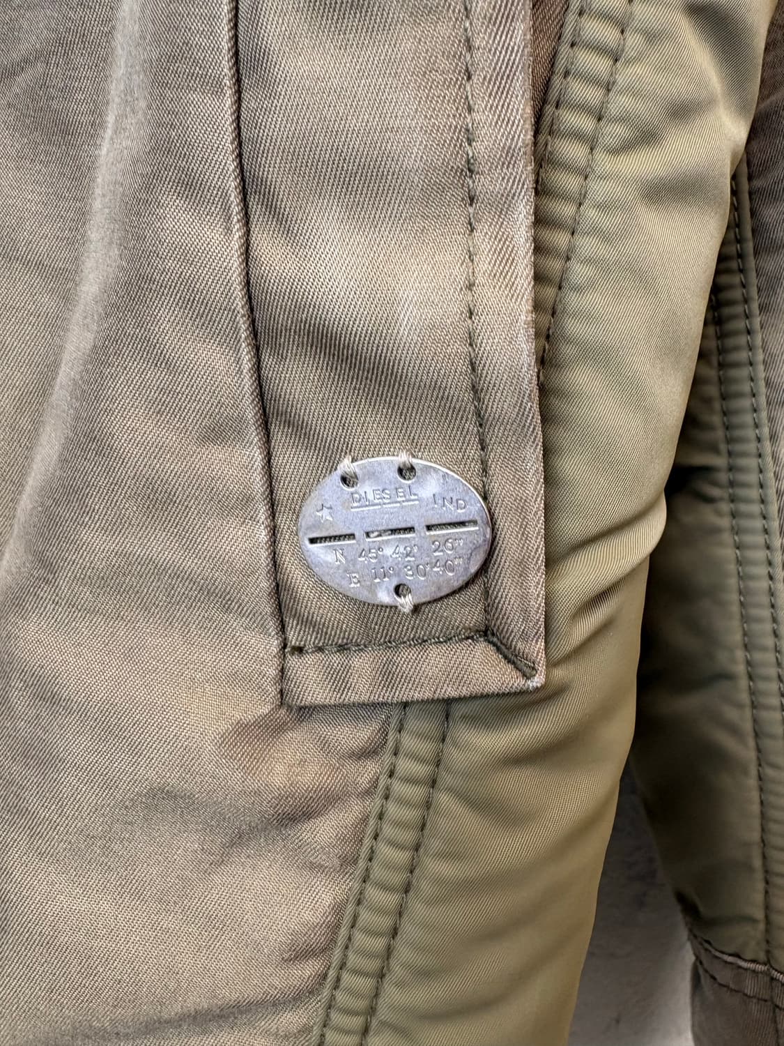 디젤 00s 빈티지 더블버튼 퀼티드 후드 자켓 상품이미지4