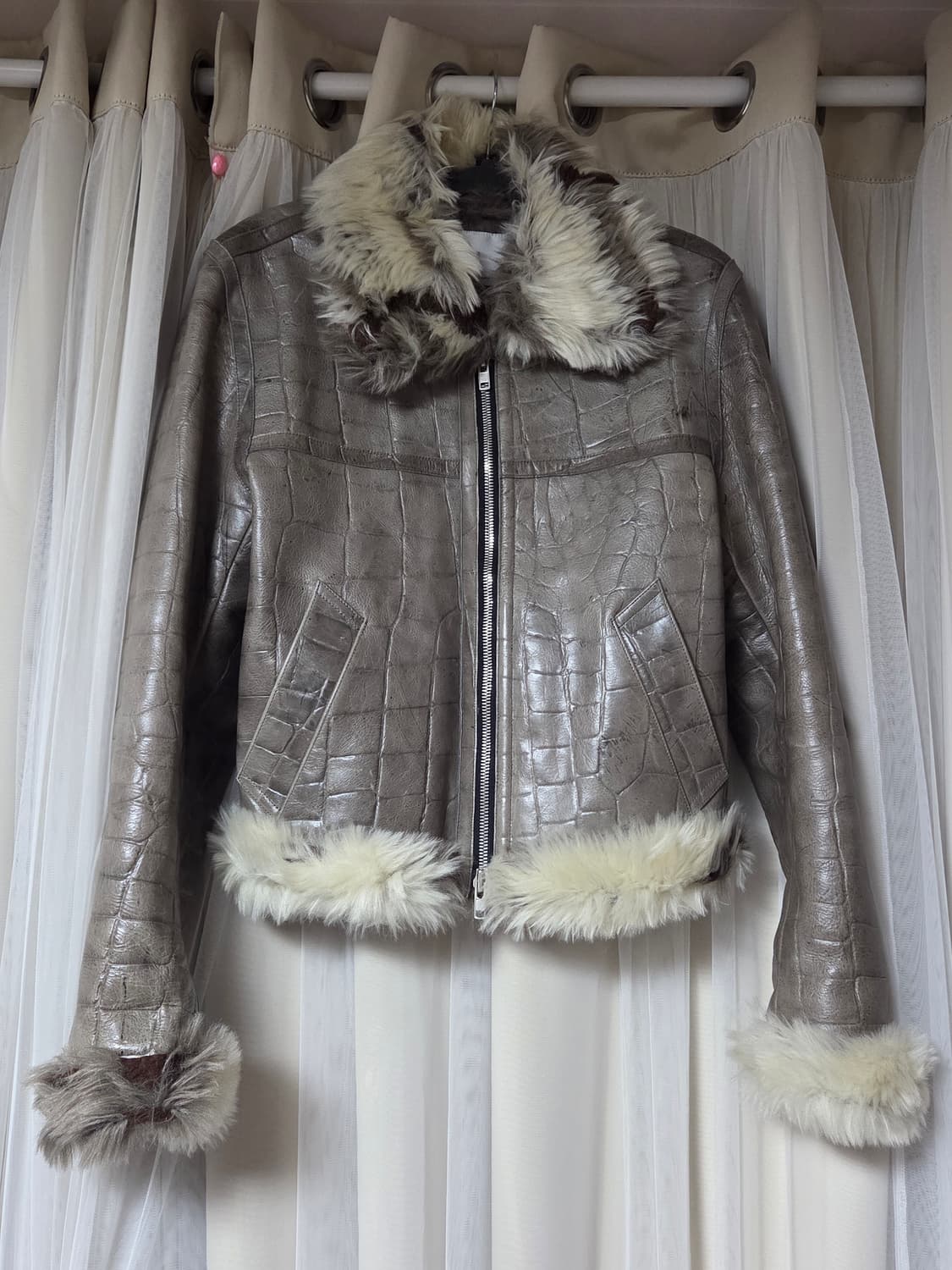 [M] 산쿠안즈 Sankuanz 파이톤 무스탕 퍼 자켓 상품이미지3