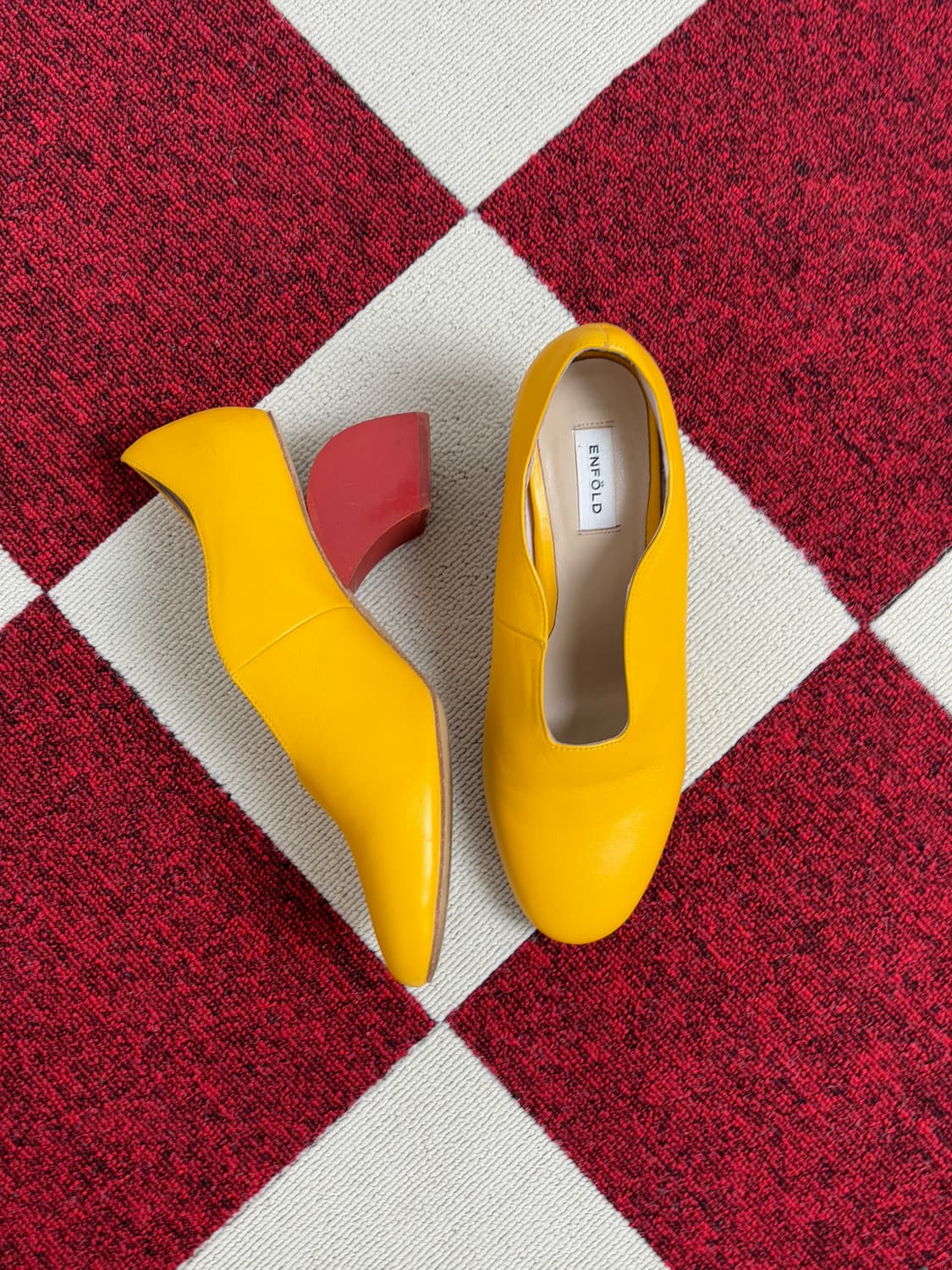ENFOLD Wood Heel Pumps 상품이미지1
