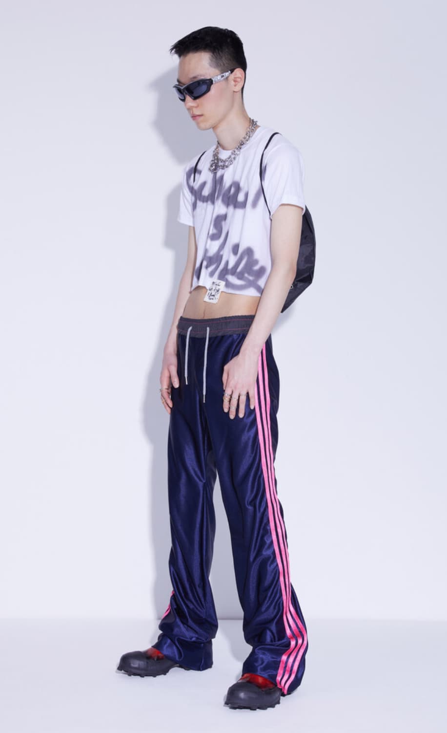 팩스00100 핑크 트레이닝 팬츠 상품이미지2