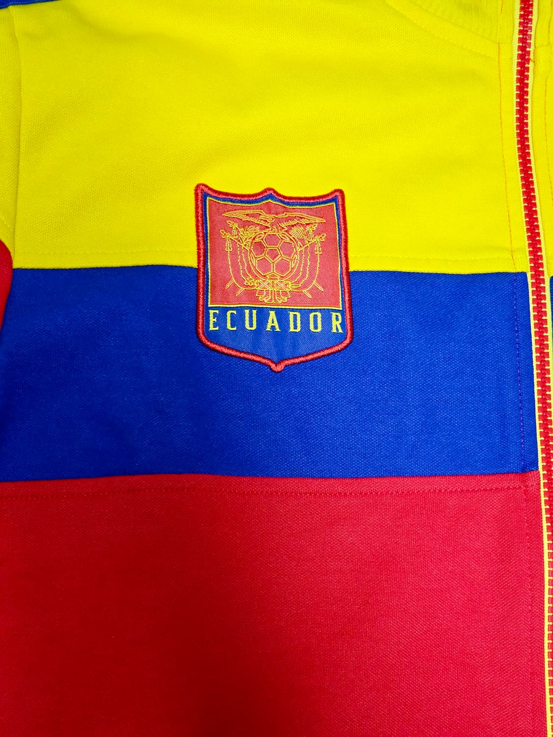 [아디다스] 희귀 에콰도르 국대 레드 옐로우 배색 트랙탑 져지 M 상품이미지5
