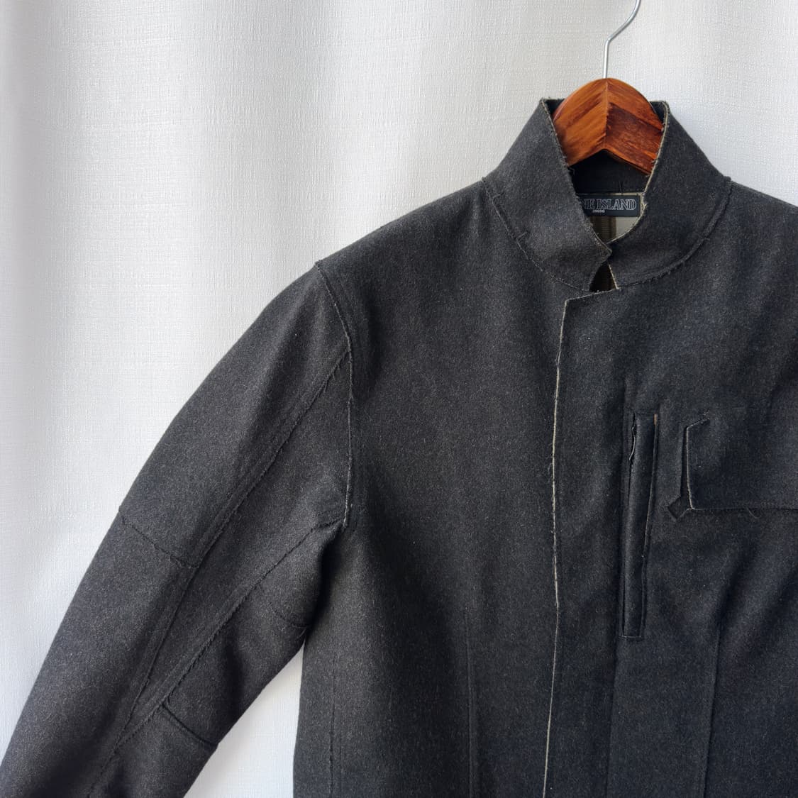 스톤아일랜드 쉐도우프로젝트 Fall 2009 울혼방 자켓 차콜 95(S) 상품이미지2