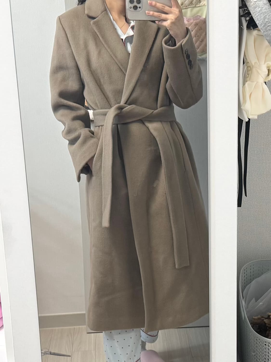 (m) 프론트로우 캐시울 벨티드 코트 상품이미지2