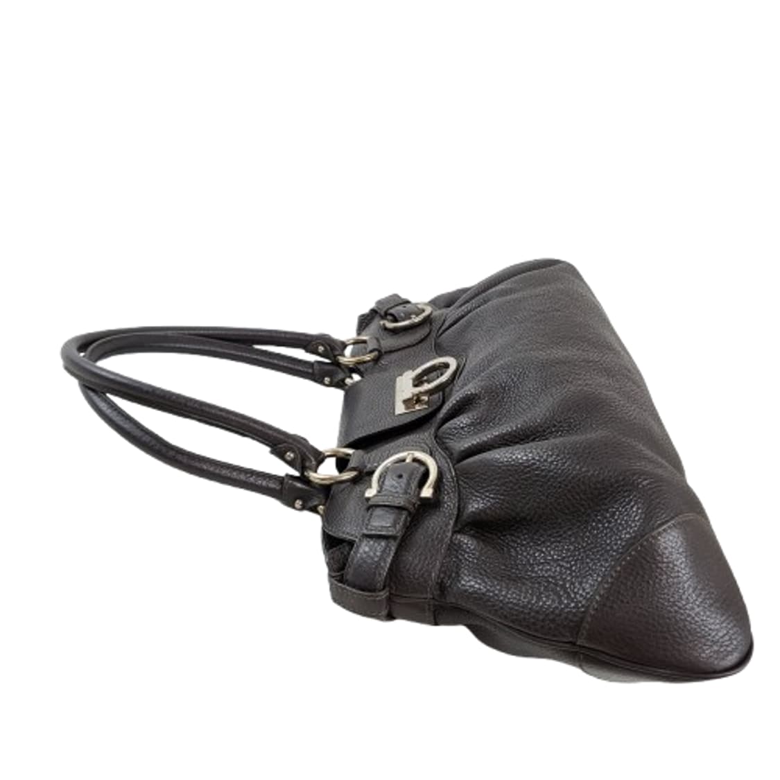 정품 페라가모 간치니 가죽 셔링 숄더백  상품이미지5