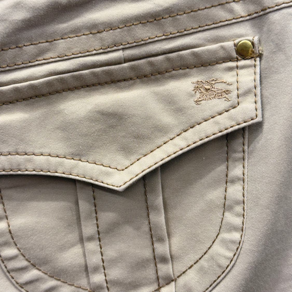 버버리 블루 라벨 코튼 반바지 금장 버튼 노바체크 안감 디테일 팬츠 상품이미지7