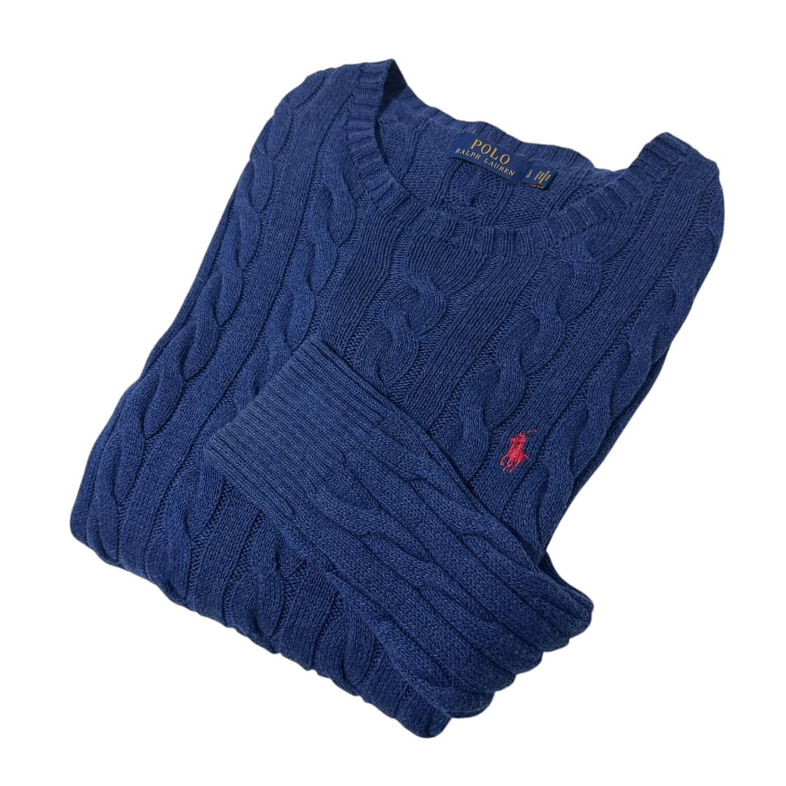 신형 폴로 랄프로렌 딥블루 꽈배기 면니트 상품이미지2