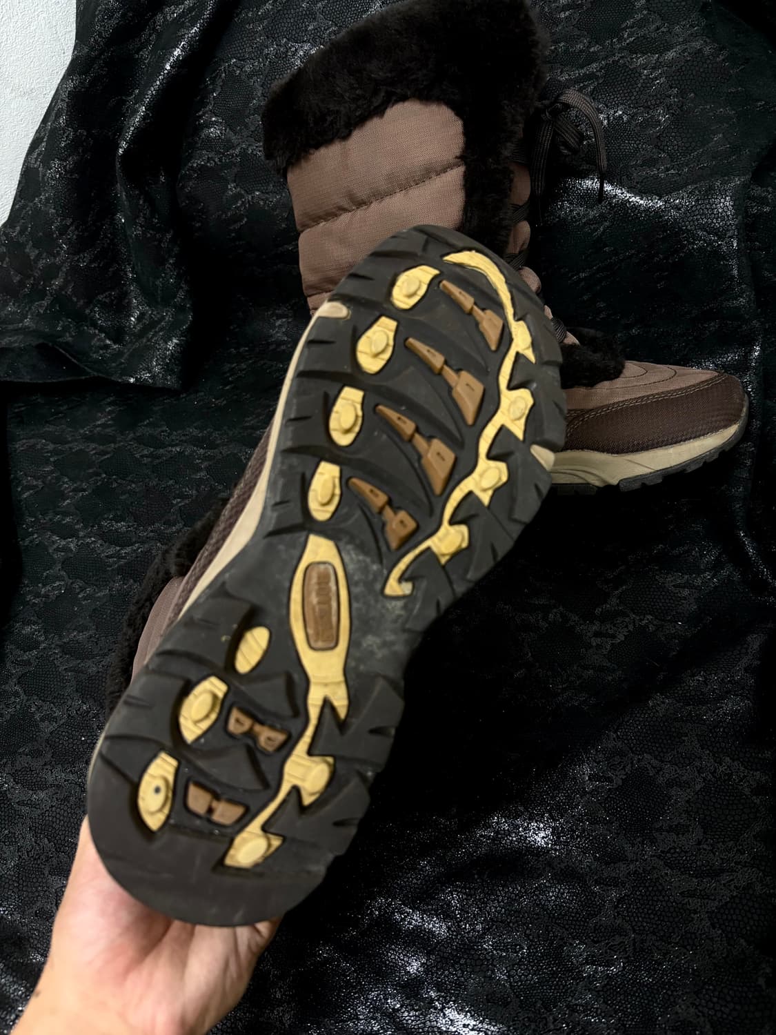 “Vintage” Y2K Mood Brown Fur Trimming Pa 상품이미지8