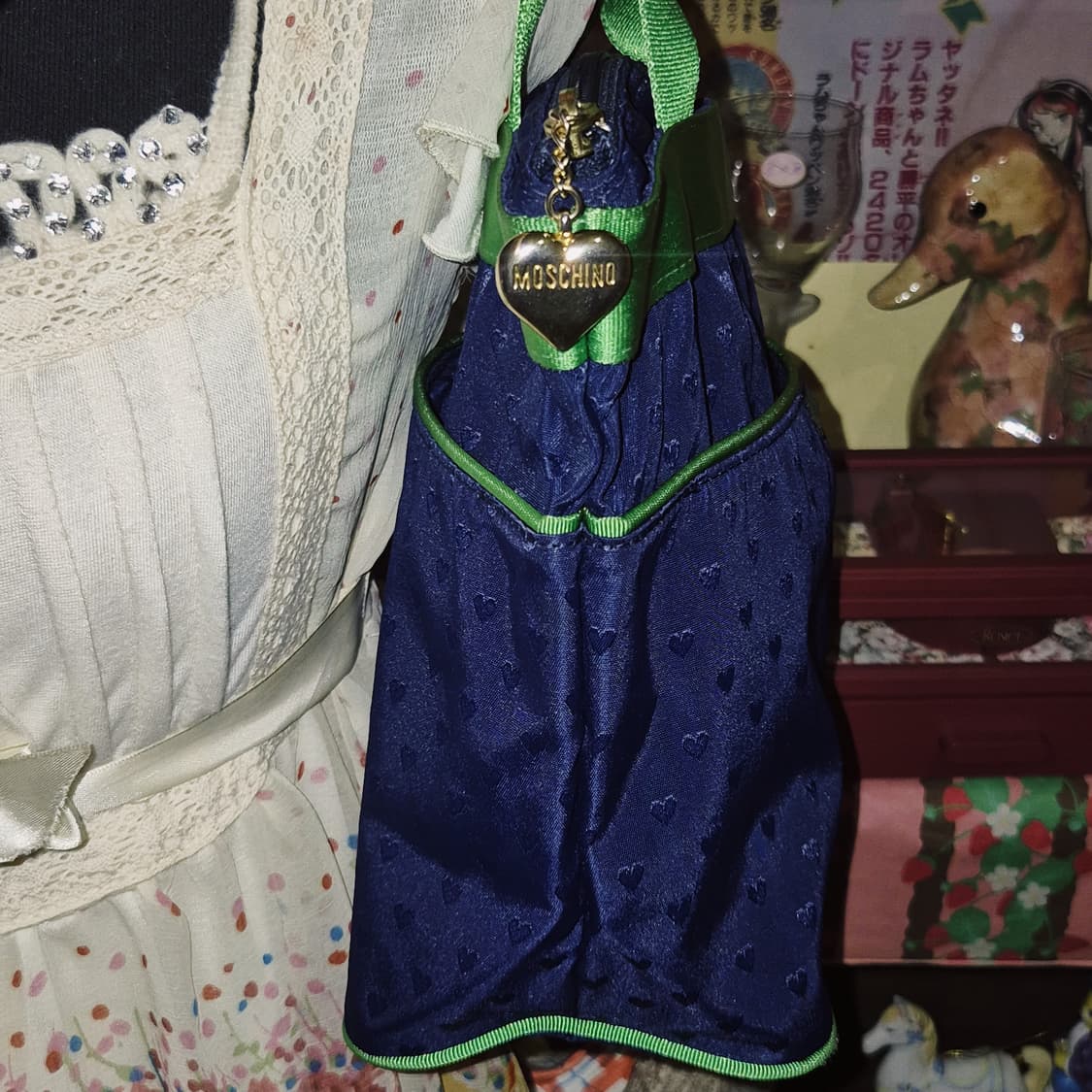 90s 모스키노 스포티 나일론 하트 토트백 상품이미지7