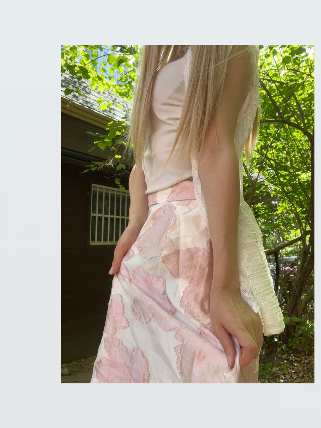Pink Leaf Skirt 핑크 리프 스커트 상품이미지4