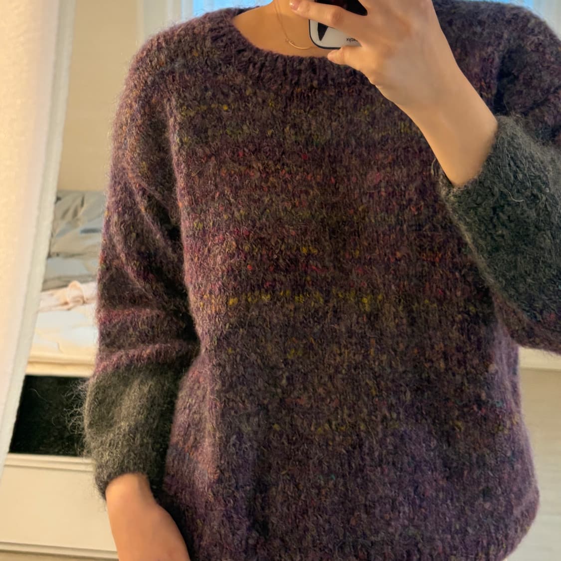 [최상급]빈티지 퍼플 니트 스웨터 상품이미지3