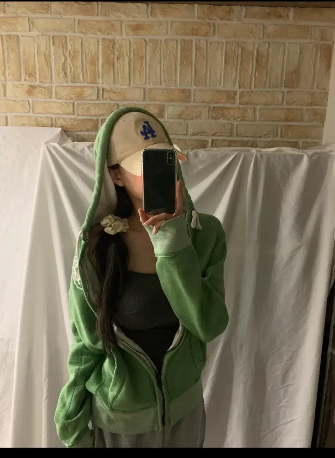 아베크롬비 후드집업,S,연두 상품이미지3