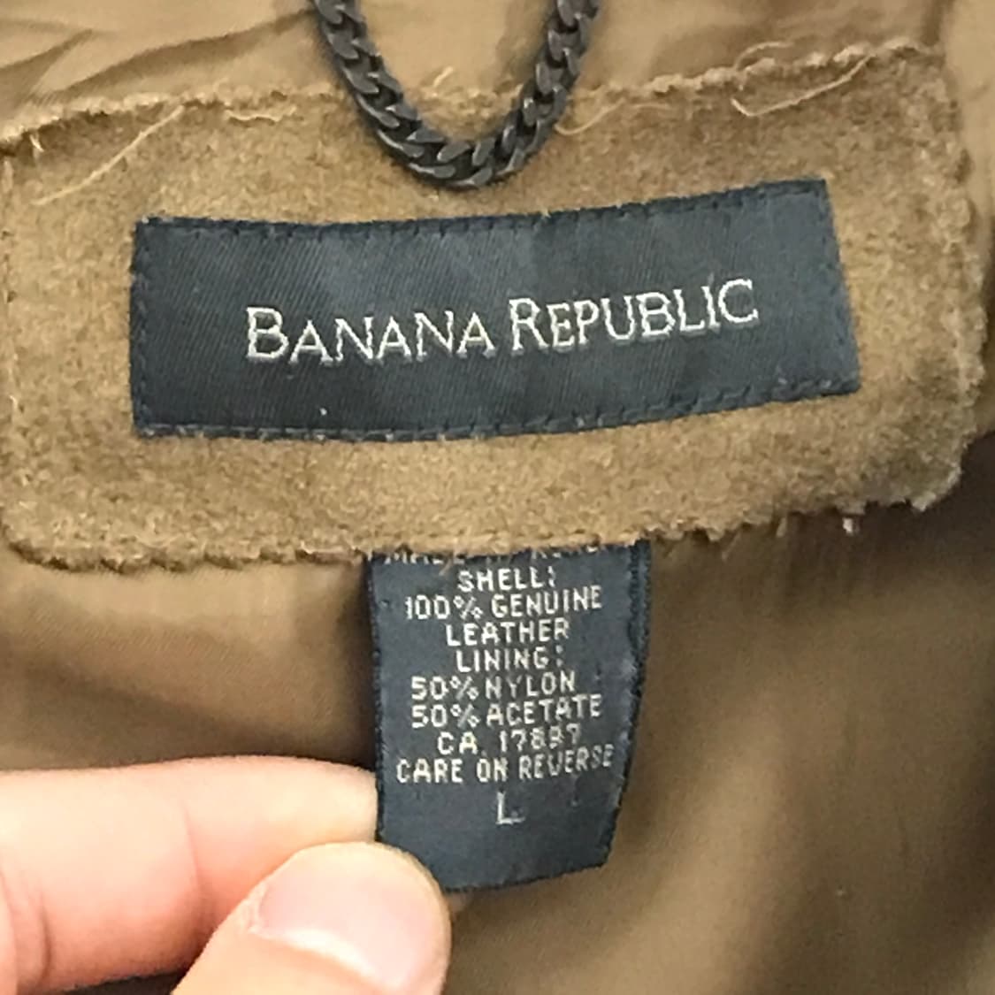 바나나리퍼블릭 베이지 스웨이드 레더 카코트 남성 115 빅사이즈 상품이미지3