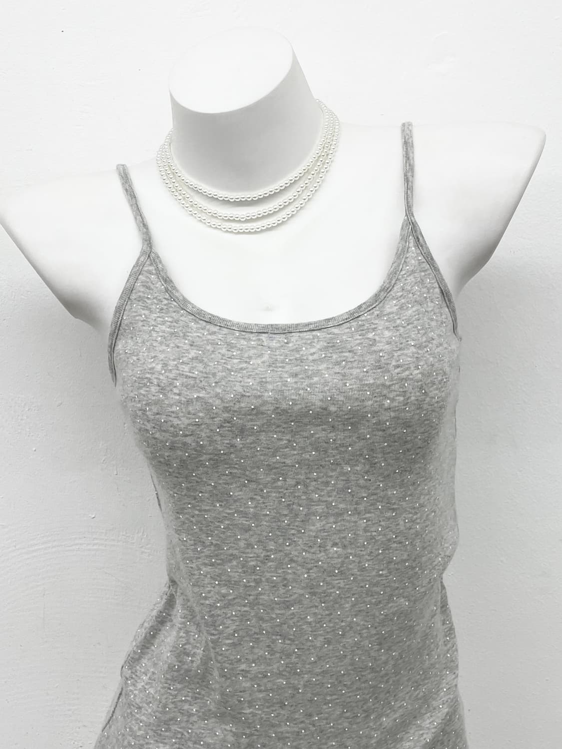 그레이 도트 슬리브리스 상품이미지2