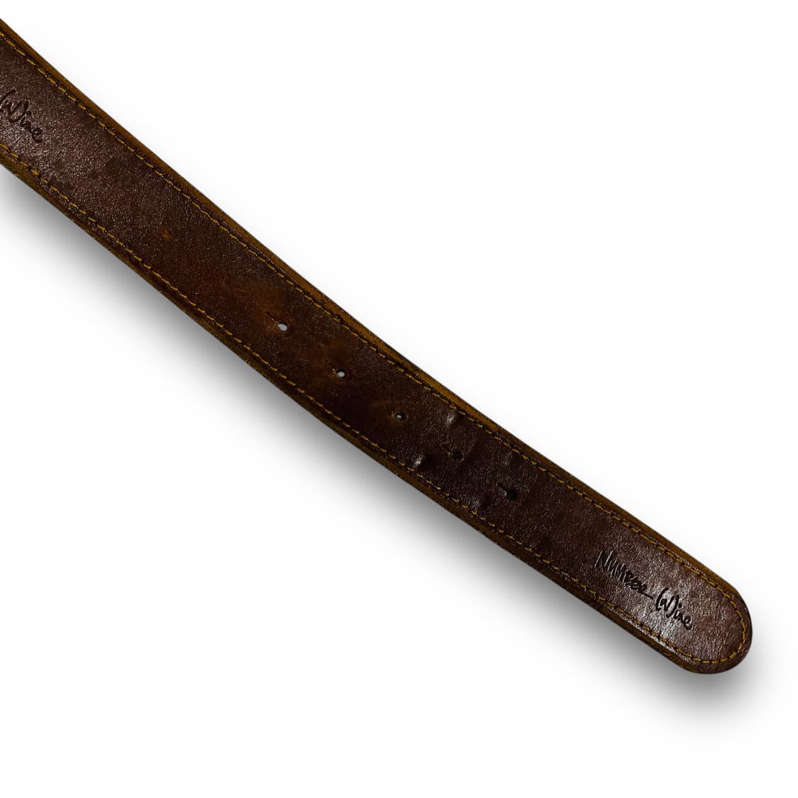 넘버나인 웨스턴 버클 딥 브라운 빈티지 가죽 벨트 상품이미지6