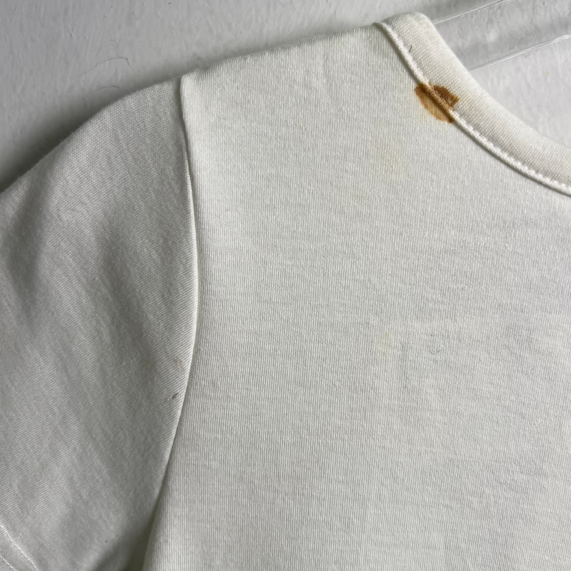 jpn vtg y2k 아일렛 지퍼 펀칭 헨리넥 반팔 티셔츠 M 상품이미지8