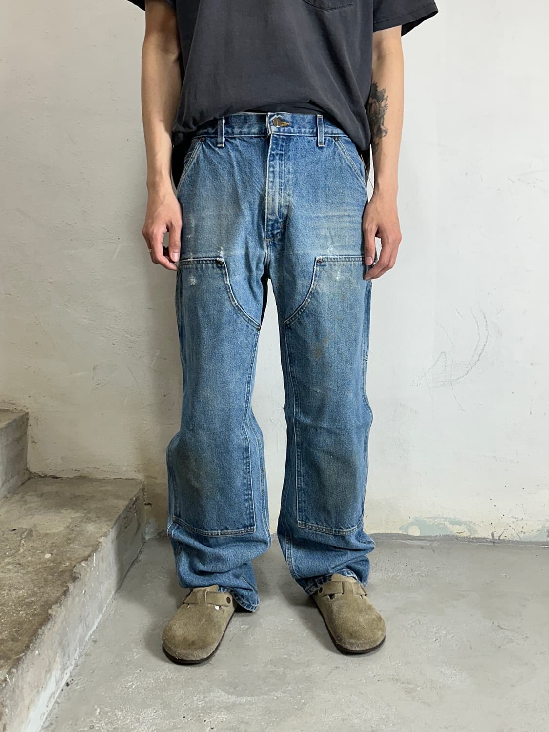 OG 칼하트 데님 더블니 칼하트 워크팬츠 썩블니 상품이미지3