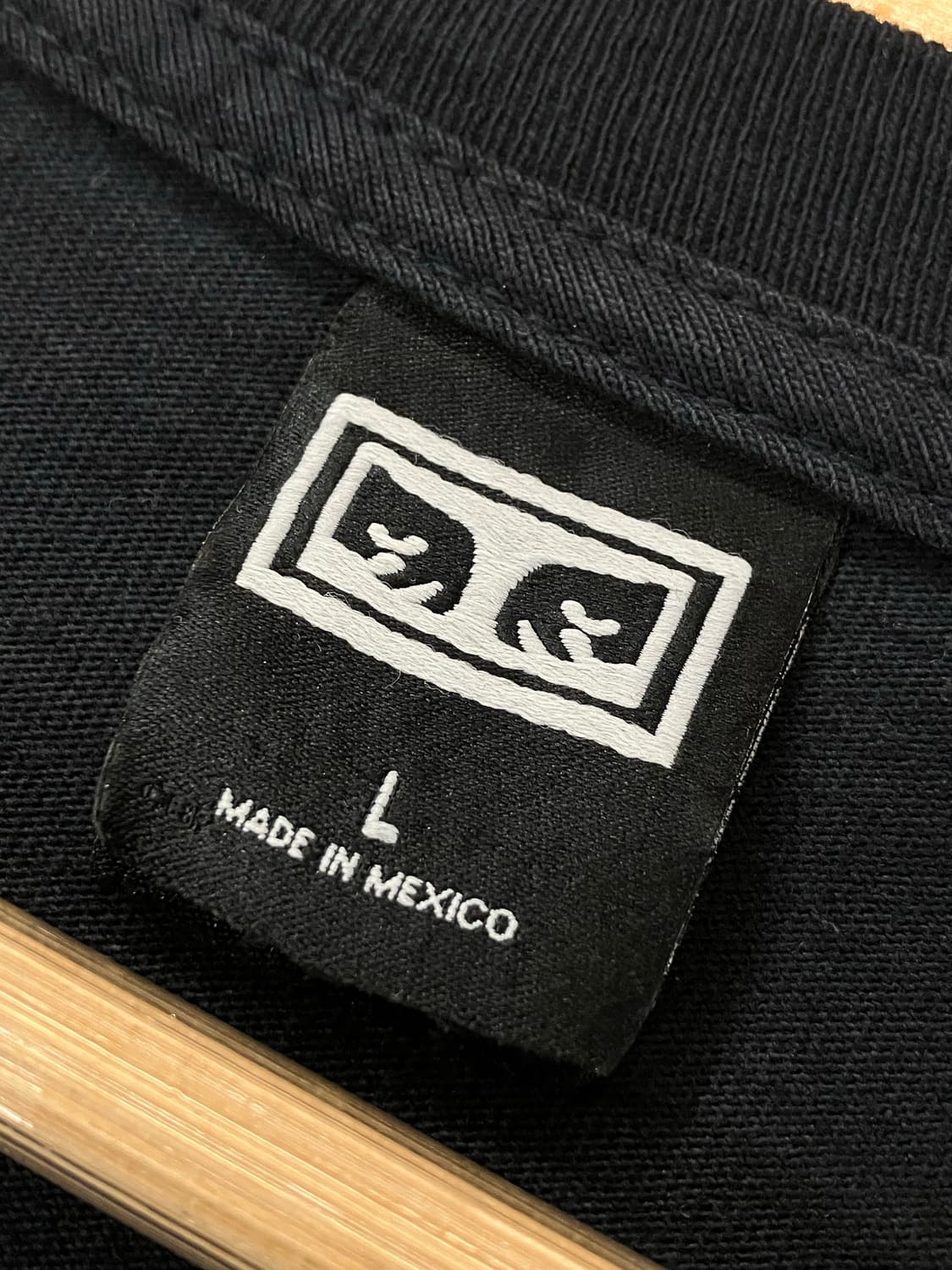 오베이 반팔 티셔츠 블랙 L #csz2116 상품이미지4