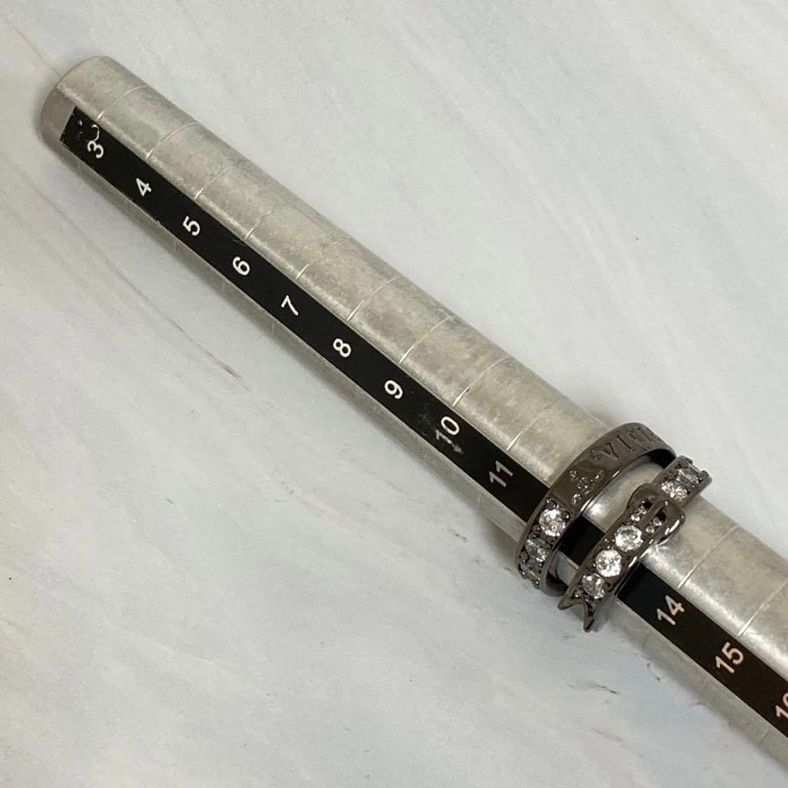 비비안웨스트우드 아카이브 레터링 로고 크리스탈 큐빅 벨트링 반지(새상품) 상품이미지5