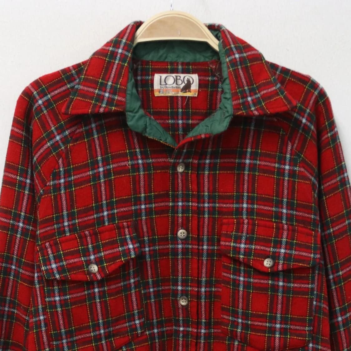 70'S 펜들턴 체크 울 셔츠 60328 상품이미지3