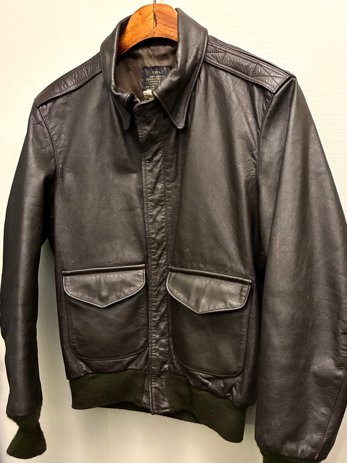 (36/97)USA spiewak 스피왁 골든플리스 A-2 레더 가죽자켓 상품이미지4